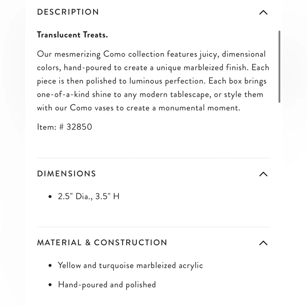 Jonathan Adler Blue and Yellow Como Small Box - Picture 2 of 9